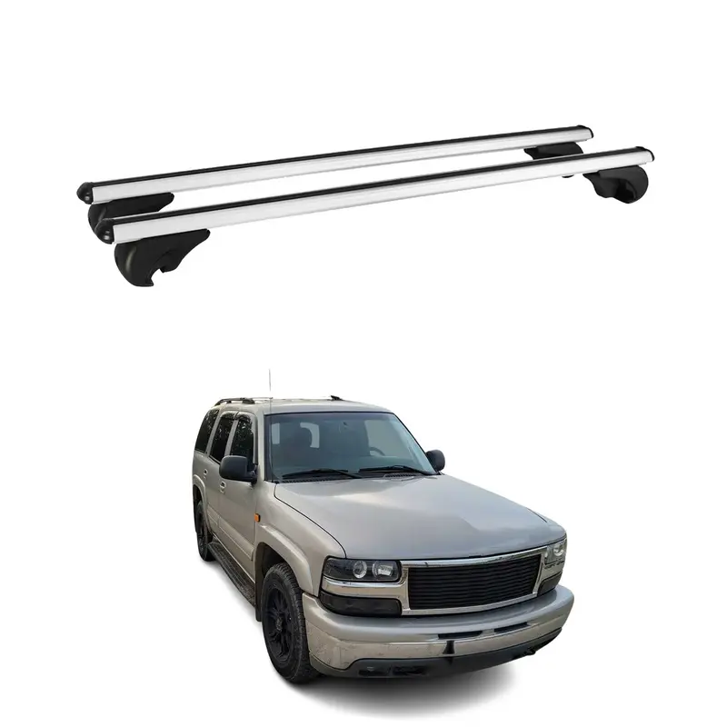 Barres de toit Transversales pour Chevrolet Tahoe 2000-2006 Aluminium Argent
