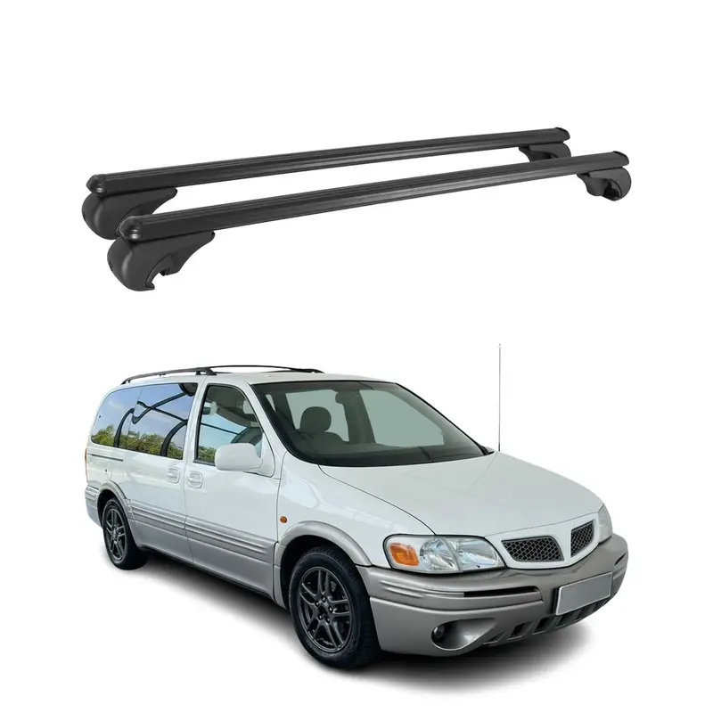 Barres De Toit Transversales pour Chevrolet Trans Sport 1996-2005 Noir Alu 2 pcs