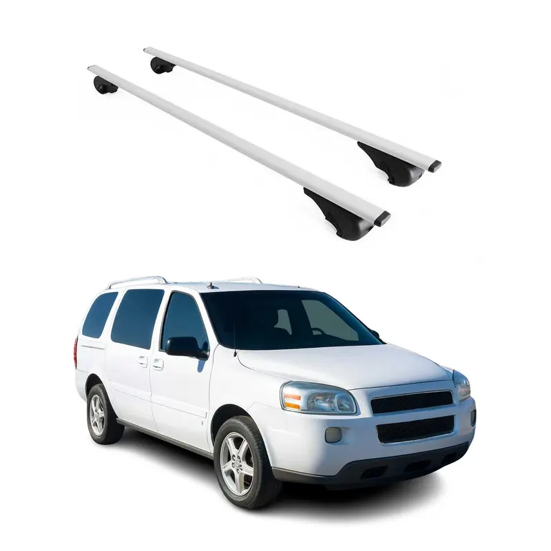 Barres de toit Transversales pour Chevrolet Uplander 2005-2009 Acier Argent