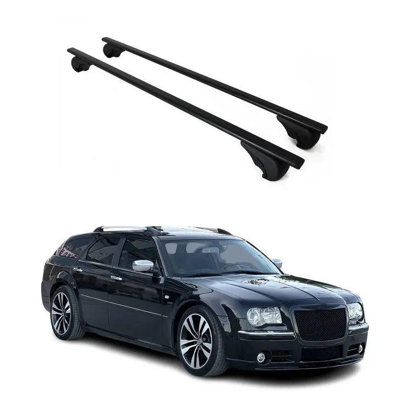 Barres de toit Transversales pour Chrysler 300C Touring 2004-2010 Acier Noir