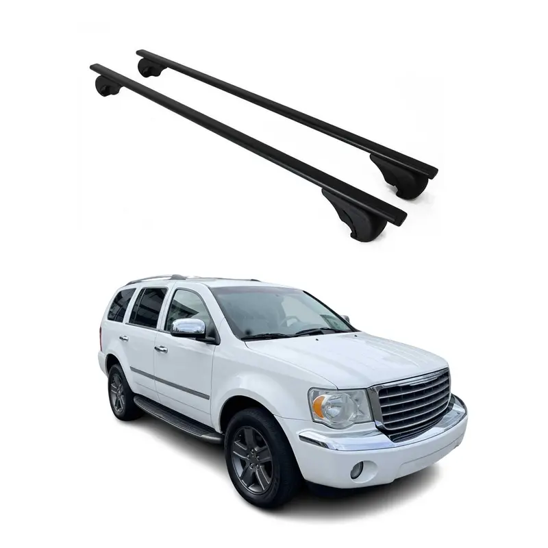 Barres de toit Transversales pour Chrysler Aspen 2006-2009 Acier Noir