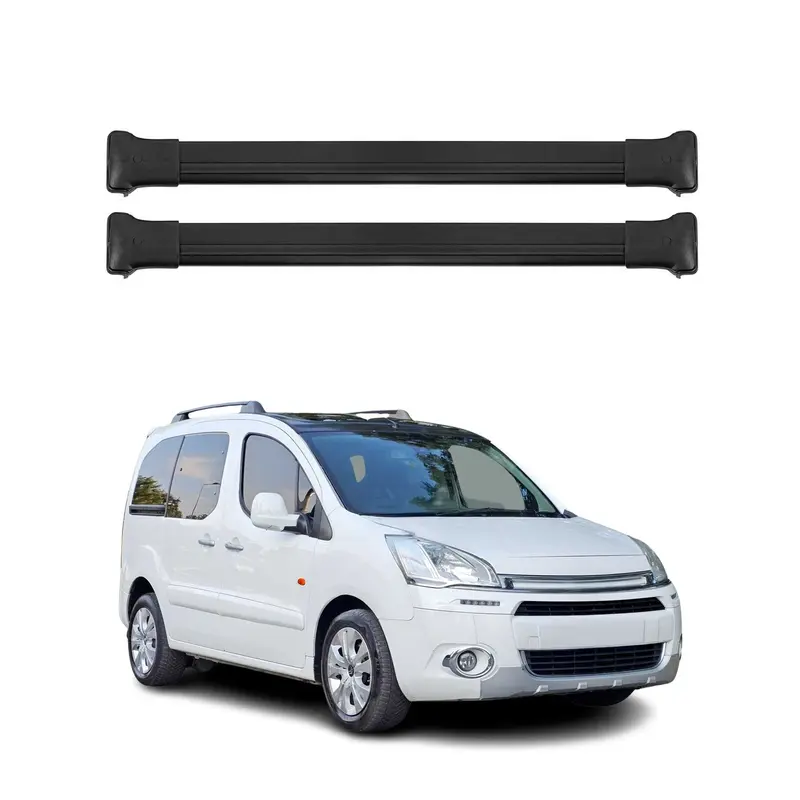 Barres de toit transversales pour Citroen Berlingo 2008-2018 ABE Aluminium Noir