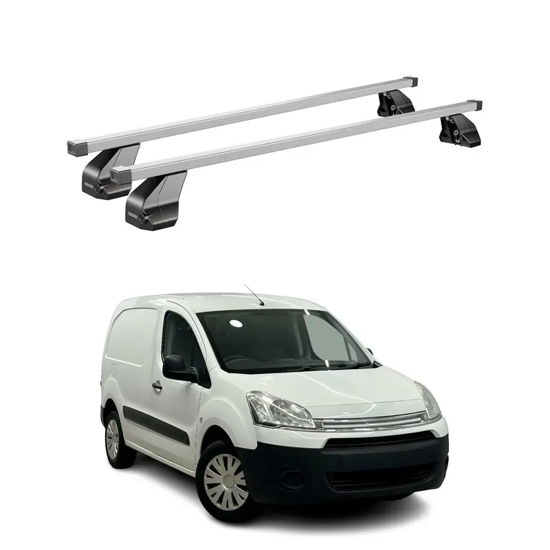 Barres de toit transversales pour Citroen Berlingo II B9 2008-2018 Gris