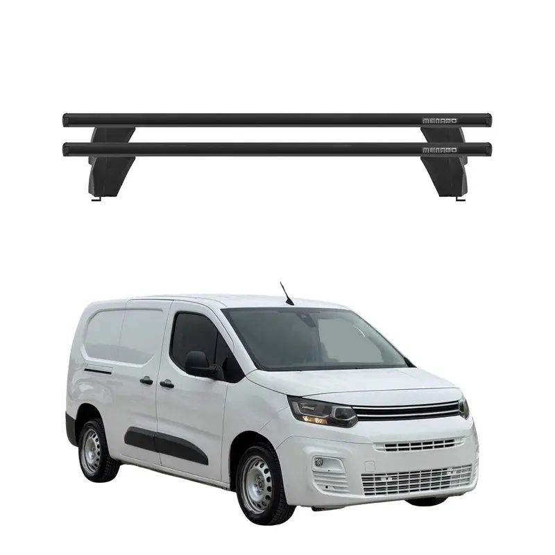 Barres de toit Transversales pour Citroen Berlingo III 2018-2026 Alu Noir 2x