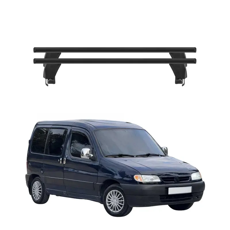 Barres de toit Transversales pour Citroen Berlingo MK1 1996-2010 Alu Noir 2x