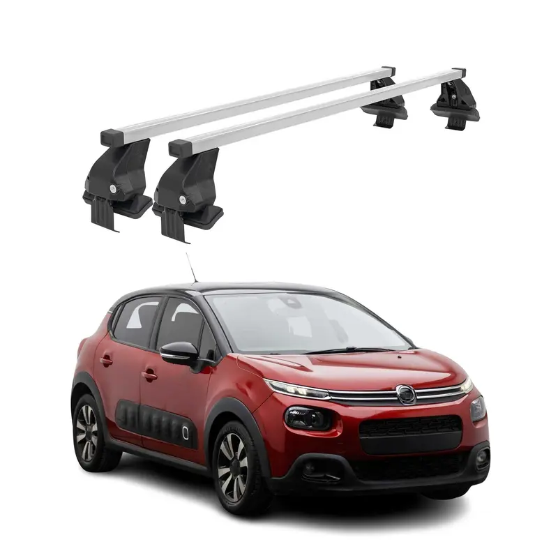 Barres de toit transversales pour Citroen C3 2016-2024 Acier Gris
