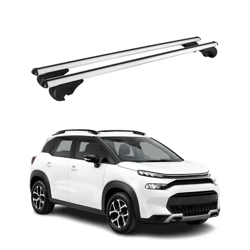 Barres de toit Transversales pour Citroen C3 Aircross I 2017-2024 TÜV Gris 2x