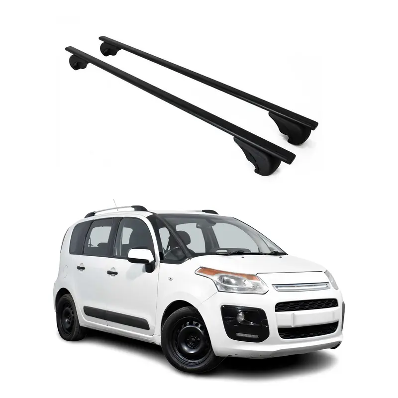 Barres de toit Transversales pour Citroen C3 Picasso 2009-2017 Acier Noir