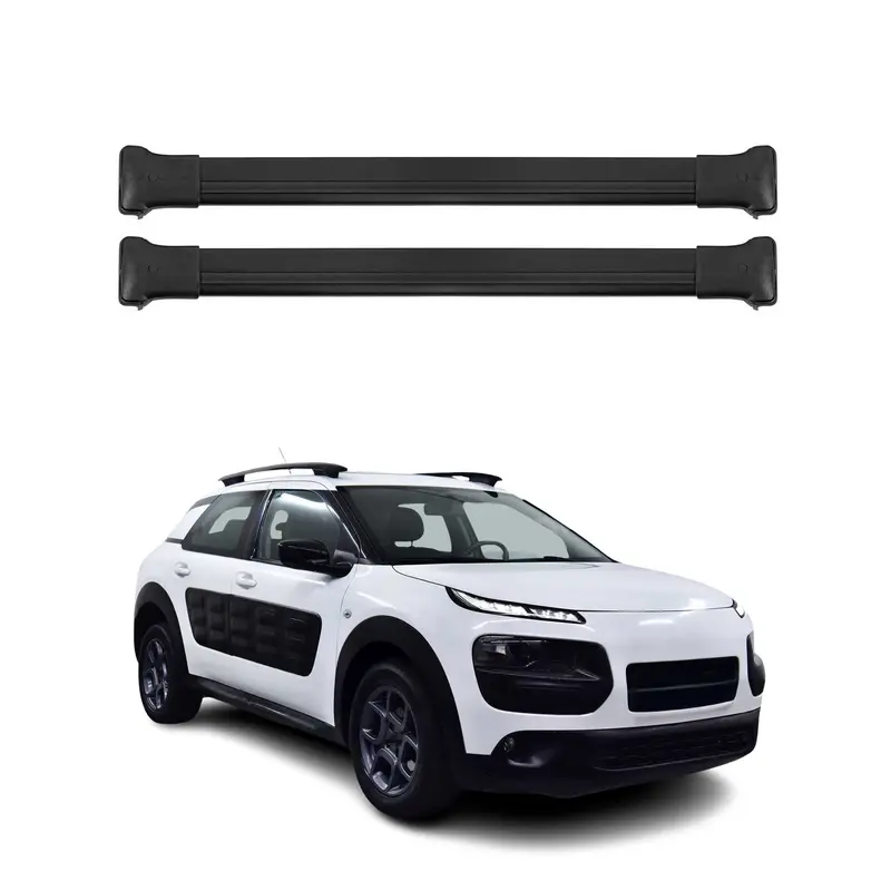 Barres de toit transversales pour Citroen C4 Cactus 2014-2021 Aluminium Noir