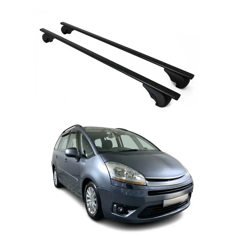 Barres de toit Transversales pour Citroen C4 Grand Picasso 2006-2013 Acier Noir