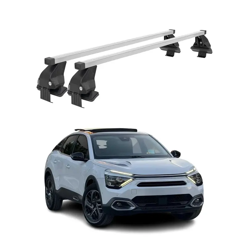 Barres de toit transversales pour Citroen C4 III 2020-2024 Acier Gris
