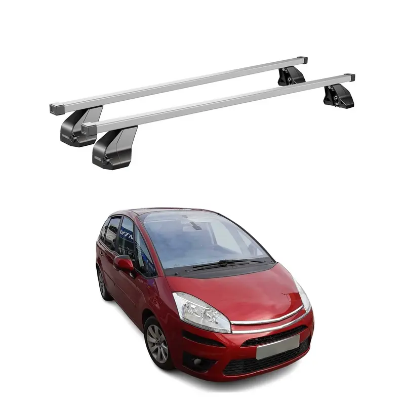 Barres de toit transversales pour Citroen C4 Picasso I 2006-2013 Acier Gris