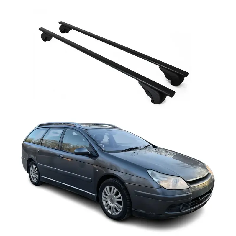 Barres de toit Transversales pour Citroen C5 2001-2008 Break Acier Noir