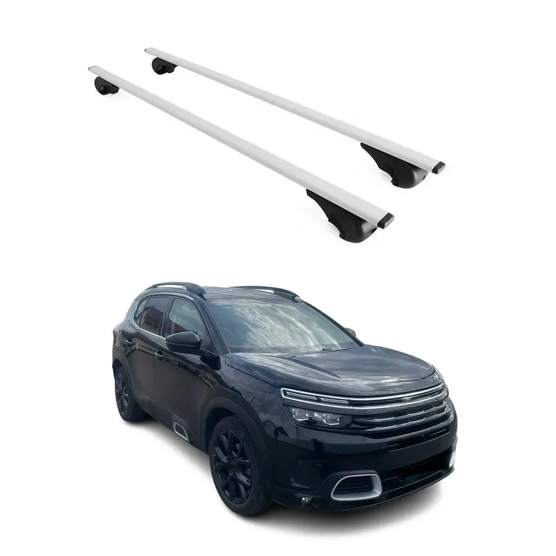 Barres de toit Transversales pour Citroen C5 Aircross 2018-2025 Acier Argent