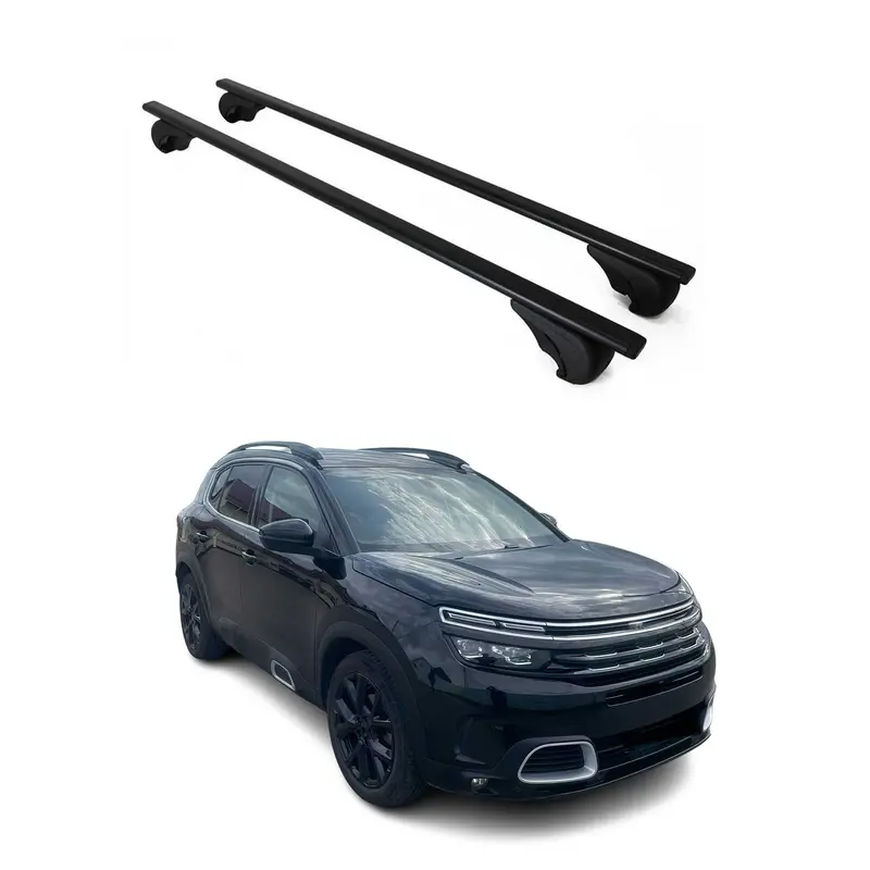 Barres de toit Transversales pour Citroen C5 Aircross 2018-2025 Acier Noir