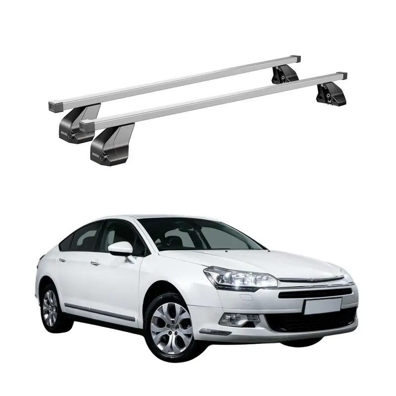 Barres de toit transversales pour Citroen C5 II 2007-2017 Acier Gris