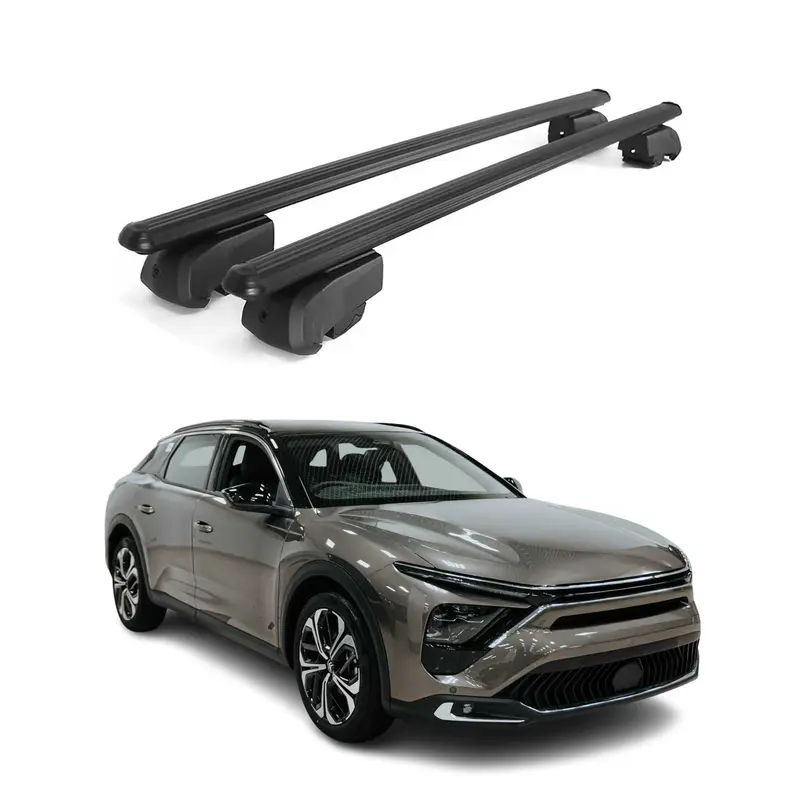 Barres de toit Transversales pour Citroen C5 X I 2022-2026 Alu Noir ABE