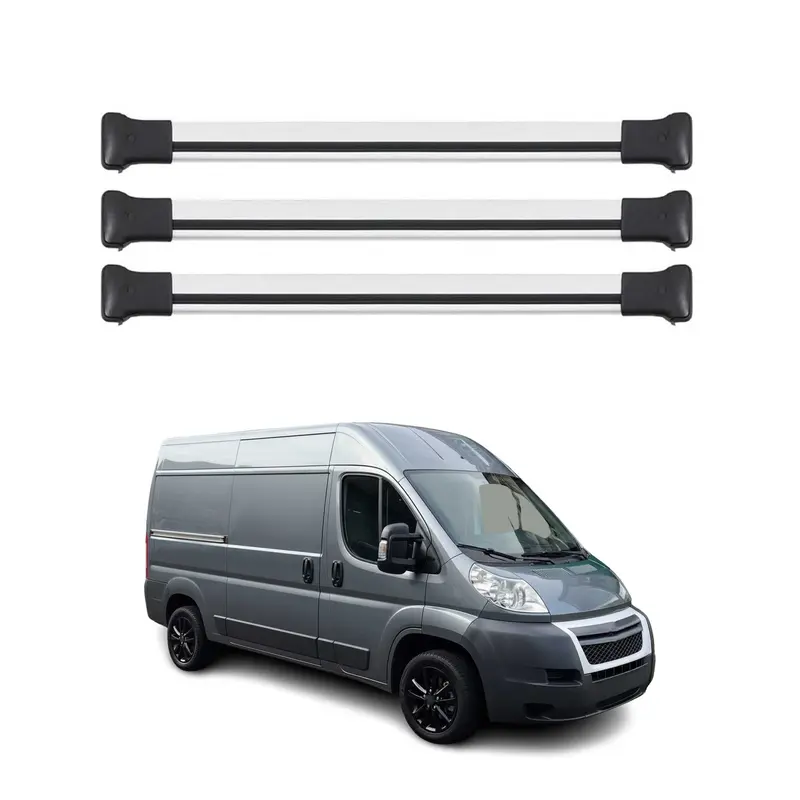 Barres de toit transversales pour Citroen Jumper 2006-2024 Aluminium Gris 3x