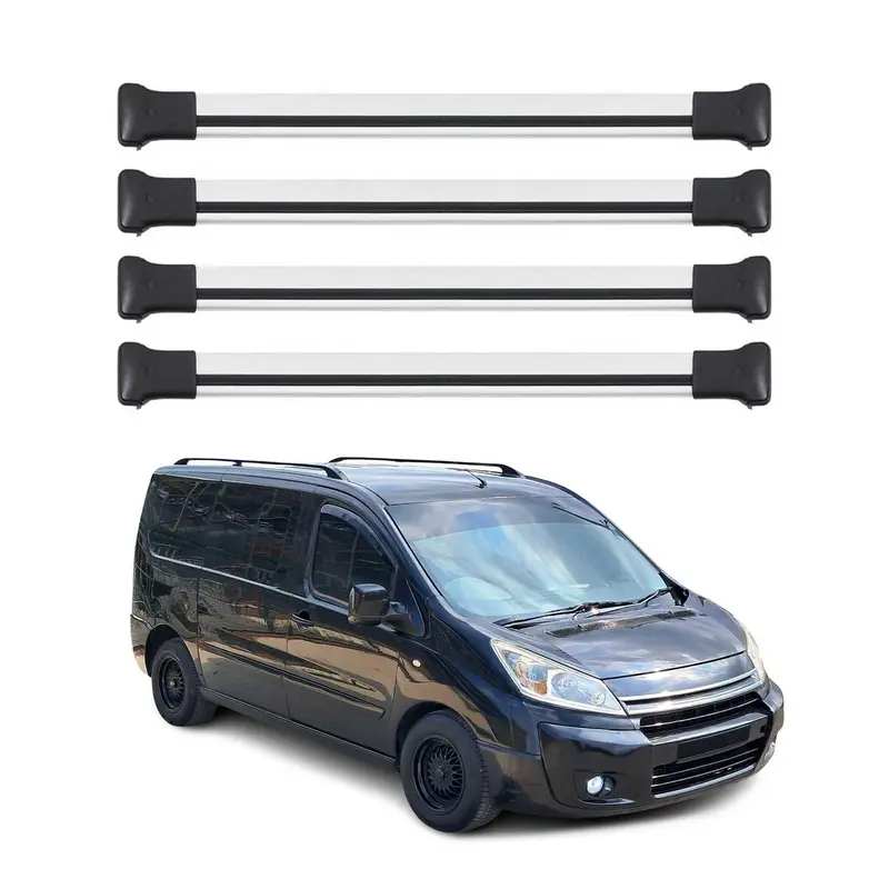 Barres de toit transversales pour Citroen Jumpy 2007-2016 en Alu gris
