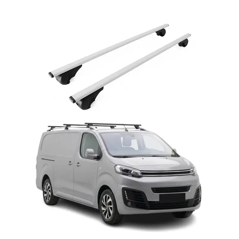 Barres de toit Transversales pour Citroen Jumpy 2016-2026 Acier Gris 2Pcs