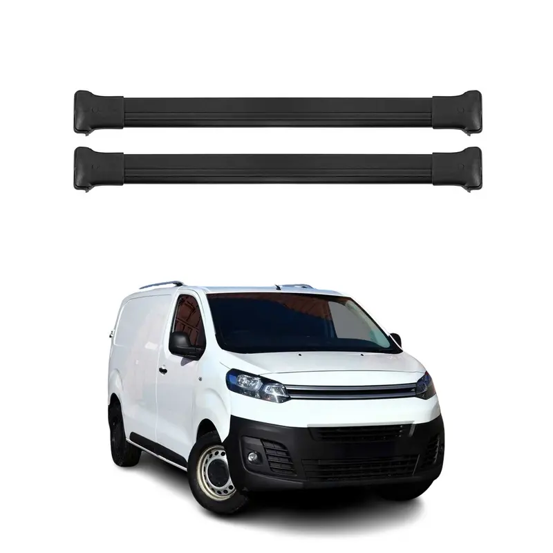 Barres de toit transversales pour Citroen Jumpy 2016-2026 Aluminium Noir