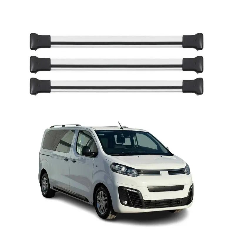 Barres de toit transversales pour Citroen Jumpy / SpaceTourer 2016-2026 Gris 3x