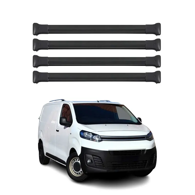 Barres de Toit transversales pour Citroen Jumpy / SpaceTourer 2016-2026 Noir 4x