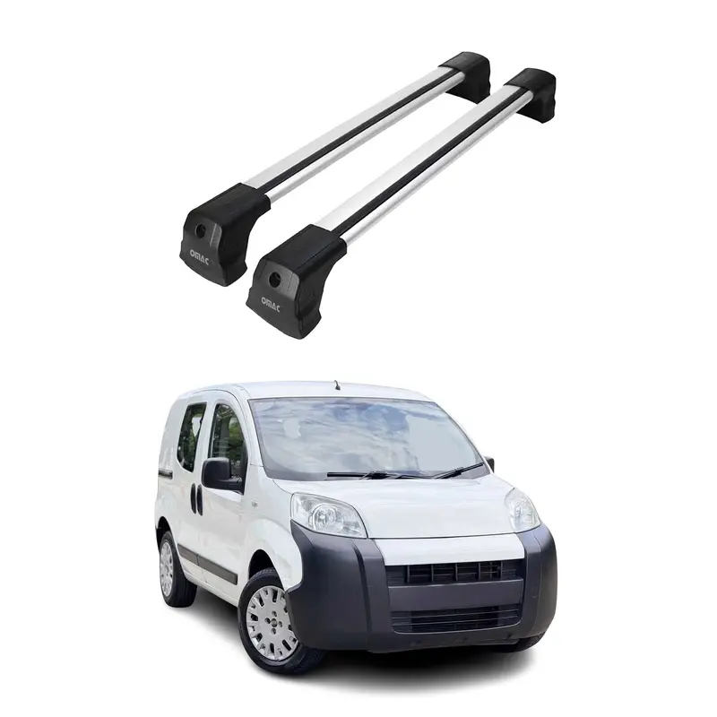 Barres de Toit Transversales pour Citroen Nemo 2008-2016 Alu Gris 2x