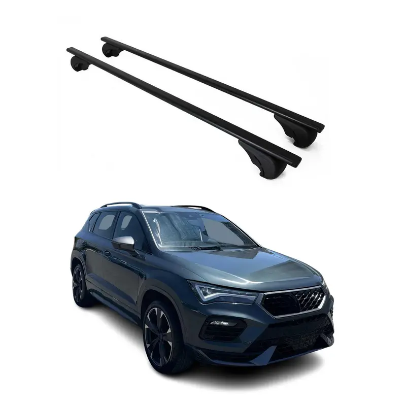 Barres de toit Transversales pour Cupra Ateca 2016-2026 Acier Noir