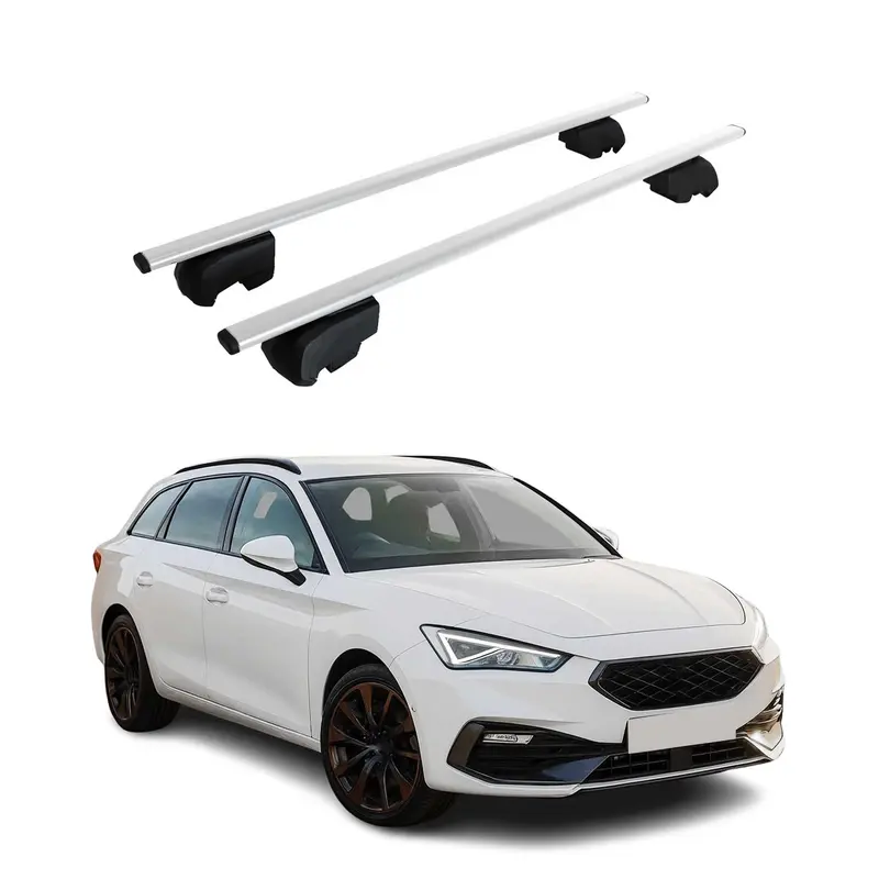 Barres de toit Transversales pour Cupra Leon ST 2020-2026 Acier Argent ABE