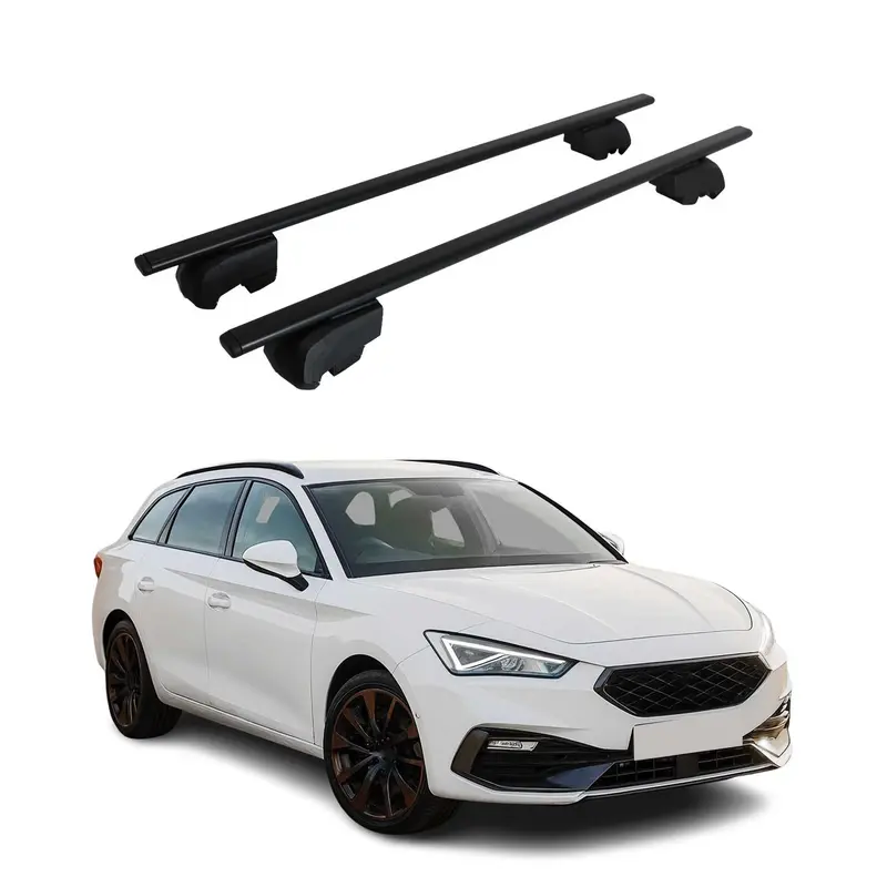 Barres de toit Transversales pour Cupra Leon ST 2020-2026 Acier Noir ABE