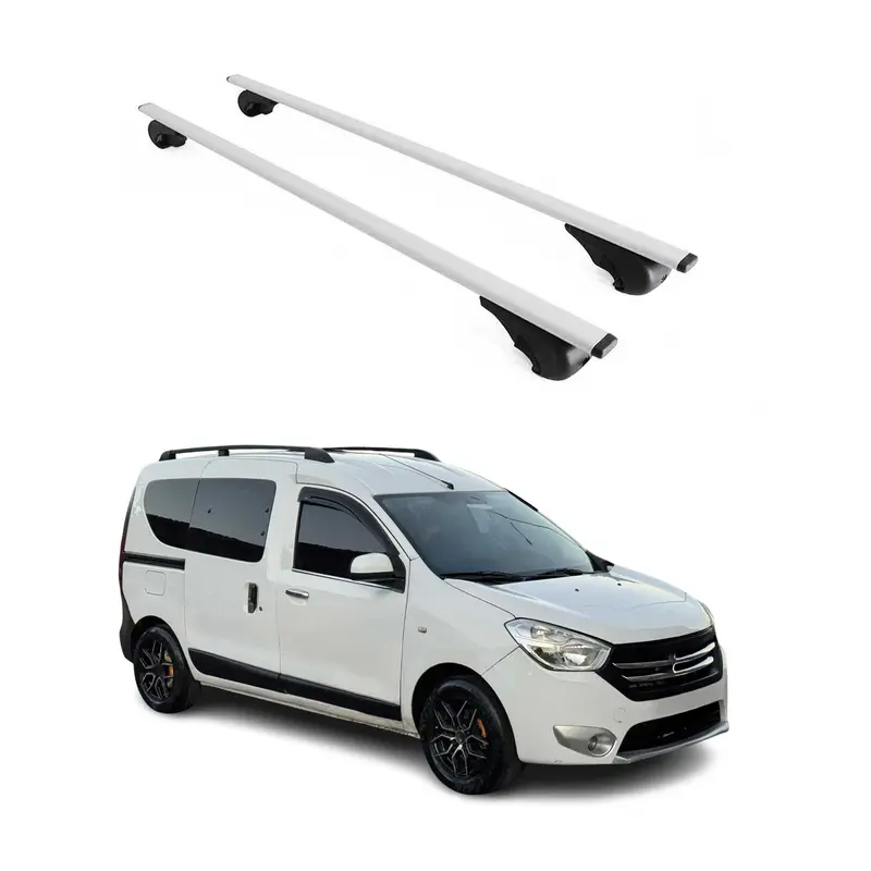 Barres de toit Transversales pour Dacia Dokker 2012-2021 Acier Argent