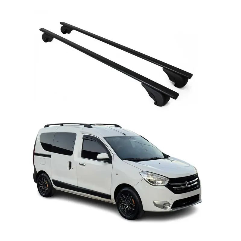 Barres de toit Transversales pour Dacia Dokker 2012-2021 Acier Noir