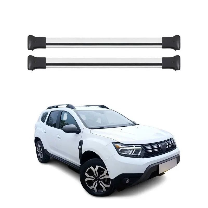 Barres de toit transversales pour Dacia Duster 2023-2026 P1310 Aluminium Gris 2x