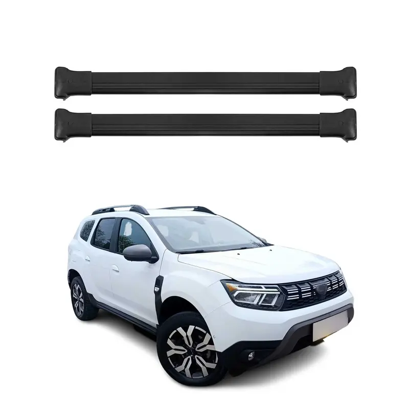Barres de toit transversales pour Dacia Duster 2023-2026 P1310 Aluminium Noir 2x