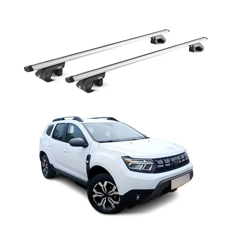 Barres de Toit transversales pour Dacia Duster mk3 2024-2026 Aluminium Gris 2Pcs