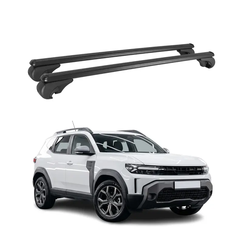 Barres de Toit transversales pour Dacia Duster mk3 2024-2026 Aluminium Noir 2Pcs