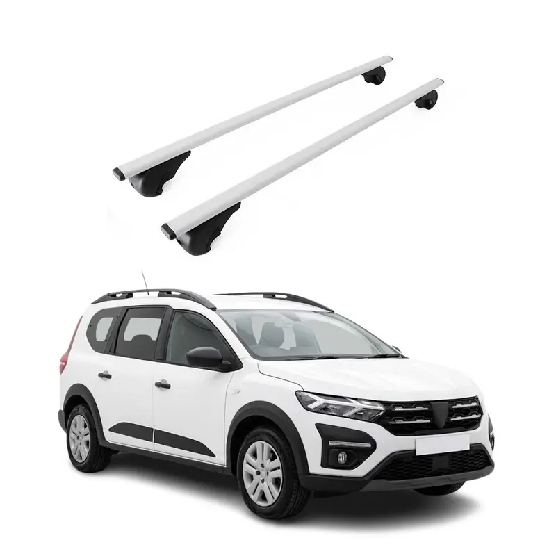 Barres de toit Transversales pour Dacia Jogger 2022-2026 Acier Gris 2Pcs