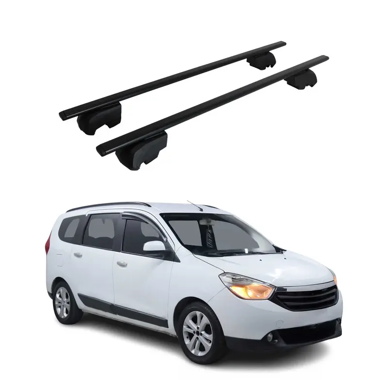 Barres de toit Transversales pour Dacia Lodgy 2012-2023 Acier Noir ABE