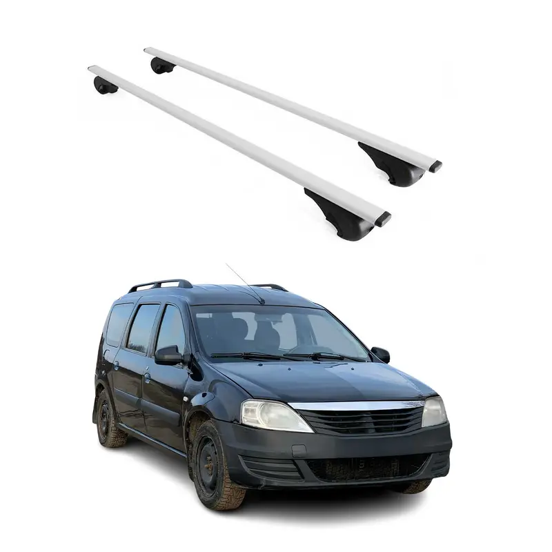 Barres de toit Transversales pour Dacia Logan 2007-2013 Acier Argent