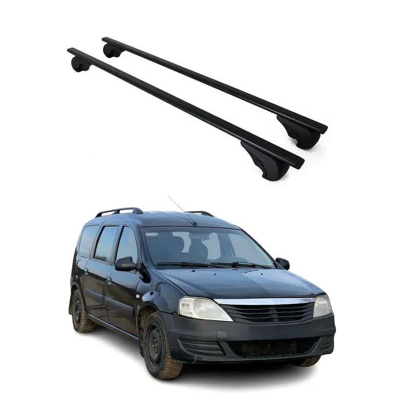 Barres de toit Transversales pour Dacia Logan MCV 2007-2012 Acier Noir