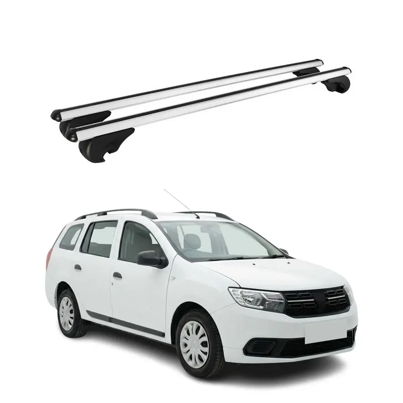 Barres de toit Transversales pour Dacia Logan MCV Stepway 2017-2020 TÜV Gris 2x
