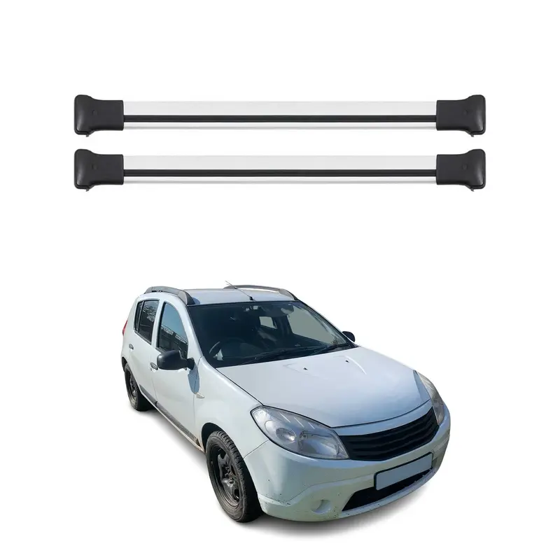 Barres de Toit Transversales pour Dacia Sandero Stepway 2008-2012 Gris