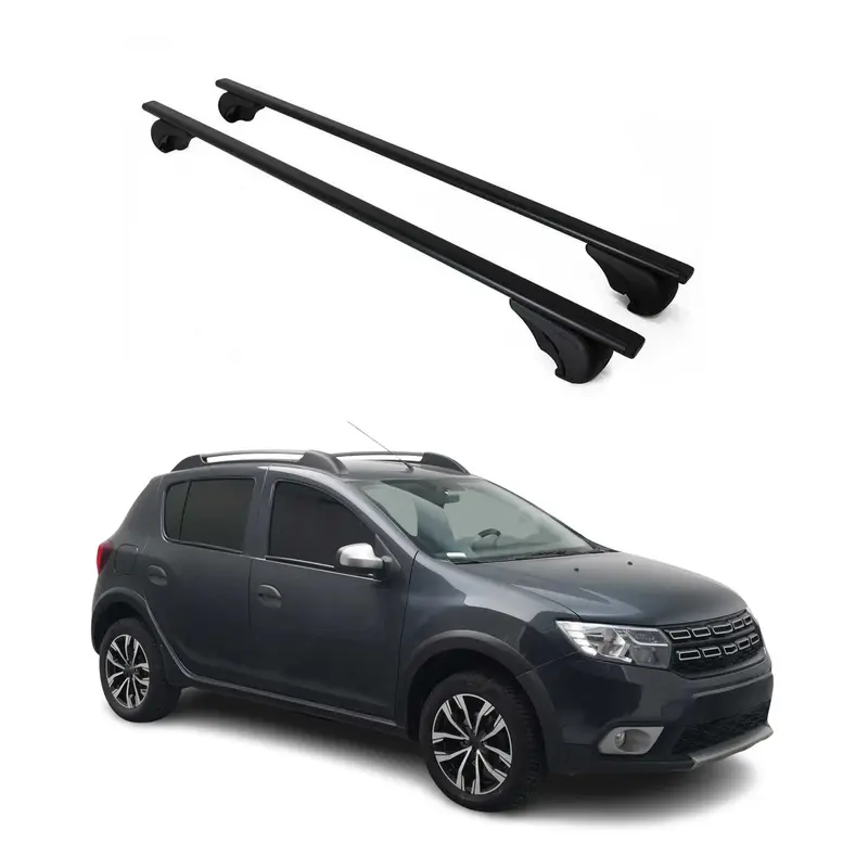 Barres de toit Transversales pour Dacia Sandero Stepway 2013-2020 Acier Noir