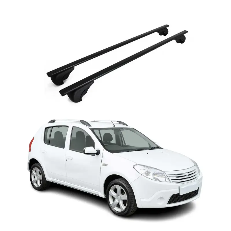Barres de toit Transversales pour Dacia Sandero Stepway I 2009-2012 Acier Noir