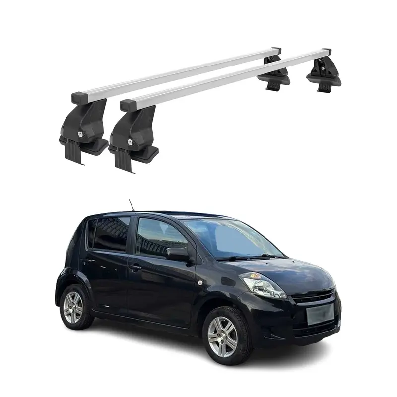 Barres de toit transversales pour Daihatsu Sirion M300 2004-2011 Acier Gris