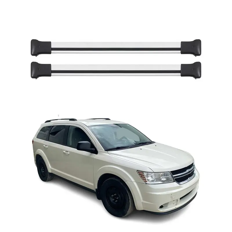 Barres de toit transversales pour Dodge Journey 2007-2021 Aluminium Gris