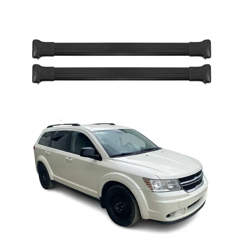 Barres de toit transversales pour Dodge Journey 2007-2021 Aluminium Noir