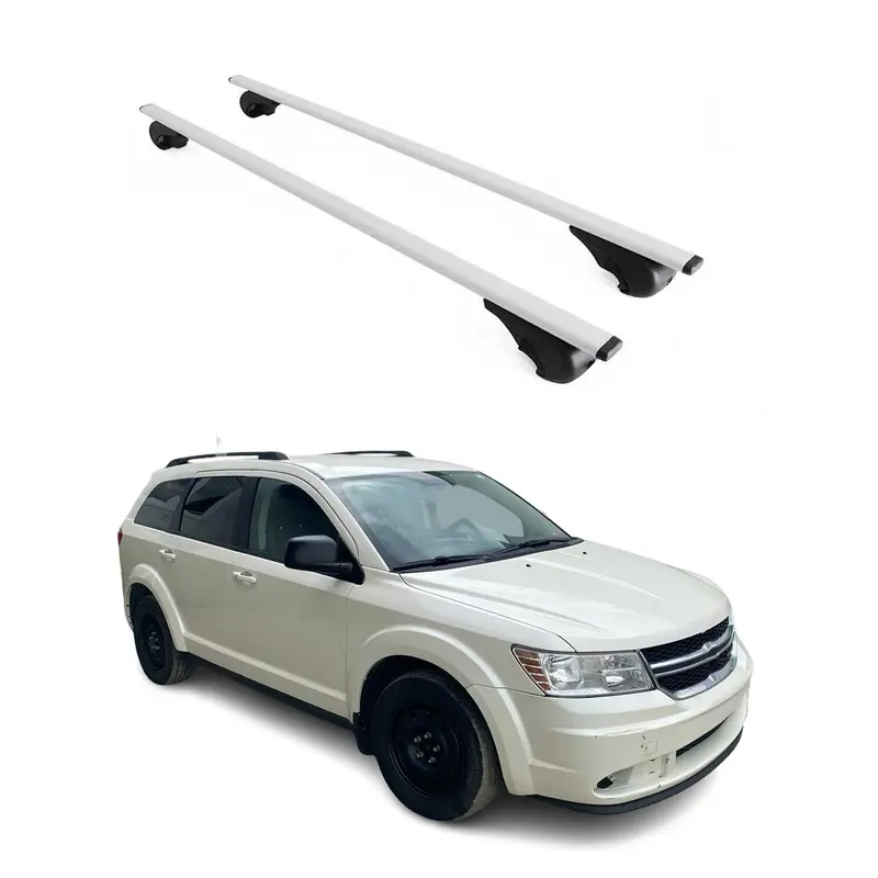 Barres de toit Transversales pour Dodge Journey 2008-2024 Acier Argent