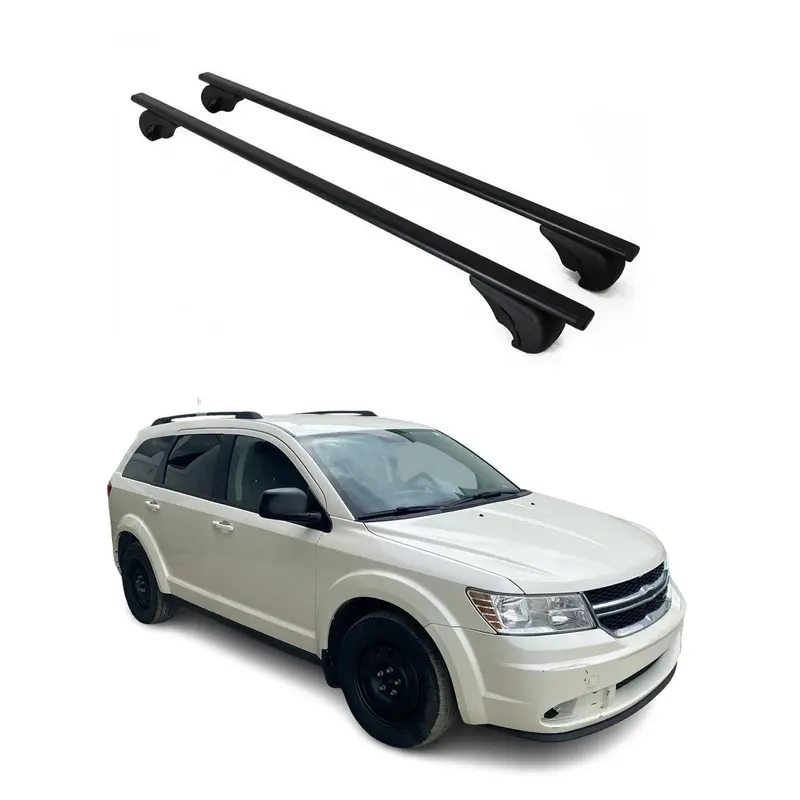 Barres de toit Transversales pour Dodge Journey 2008-2024 Acier Noir
